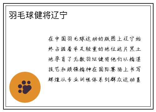 羽毛球健将辽宁